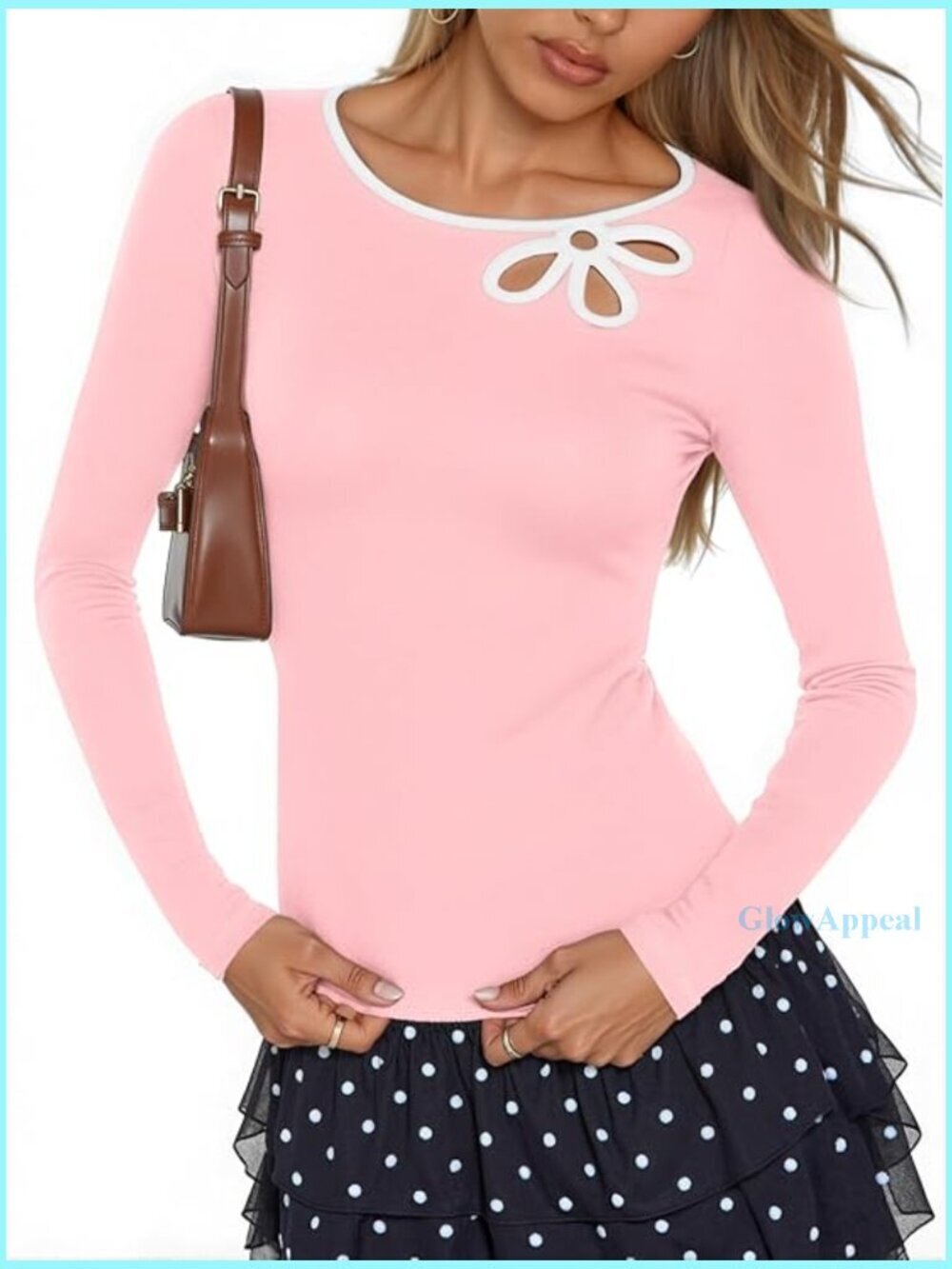 Long Sleeve Cut Out Boat Neck Slim Fit T-Shirt Y2K Style Tops